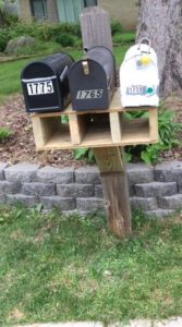 The new mailbox support shelf
